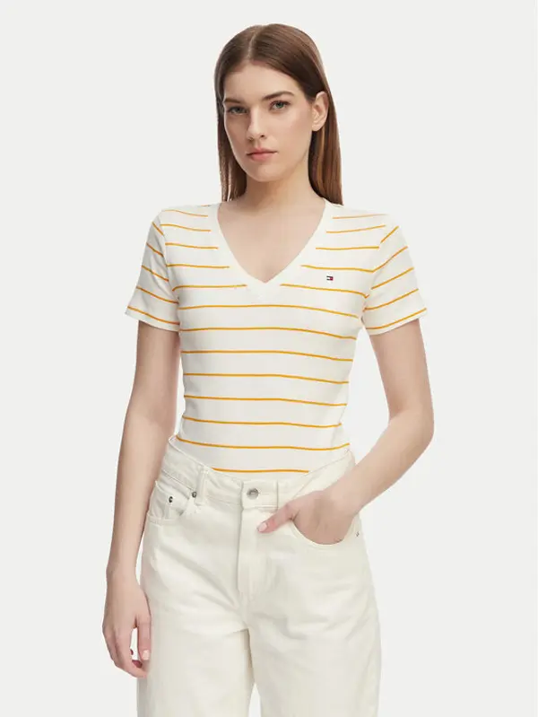 Tommy Hilfiger Tommy Hilfiger T-shirt New Cody WW0WW40584 Narančasta Slim Fit