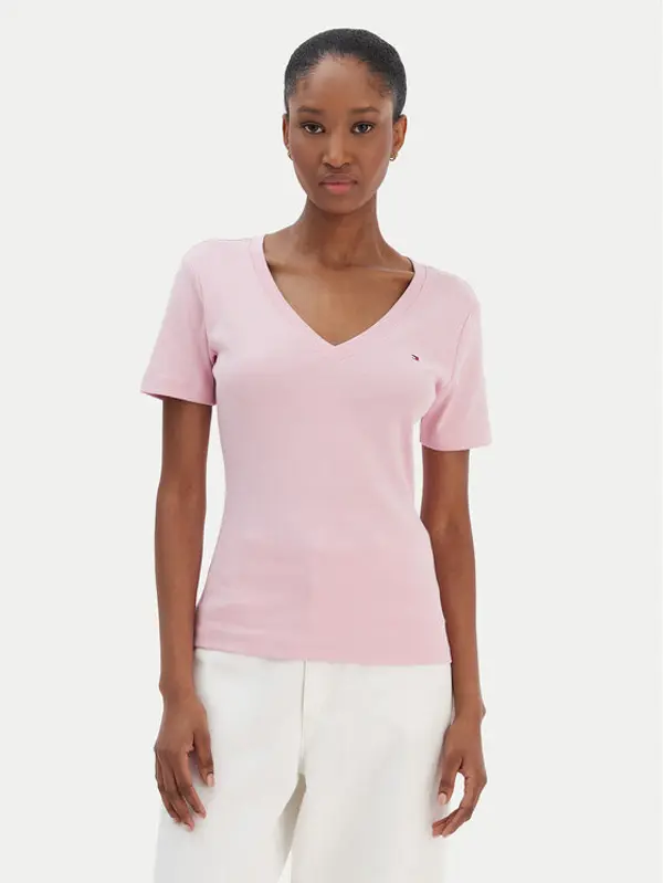 Tommy Hilfiger Tommy Hilfiger T-shirt New Cody WW0WW40584 Ružičasta Slim Fit