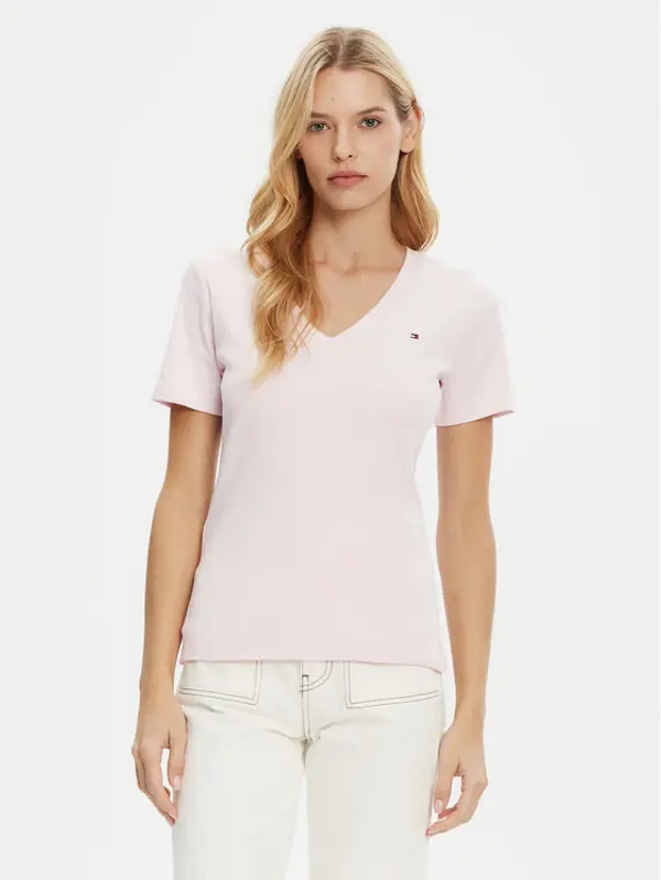 Tommy Hilfiger Tommy Hilfiger T-shirt New Cody WW0WW40584 Ružičasta Slim Fit