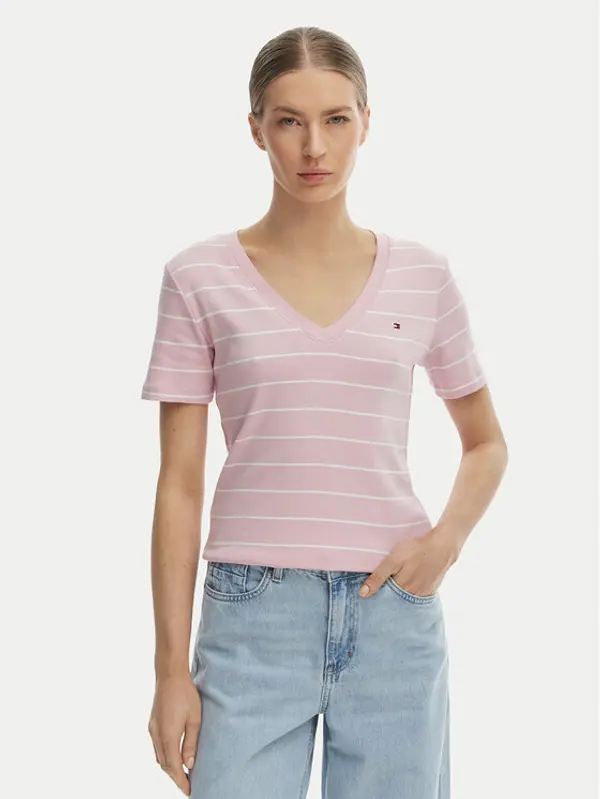Tommy Hilfiger Tommy Hilfiger T-shirt New Cody WW0WW40584 Ružičasta Slim Fit