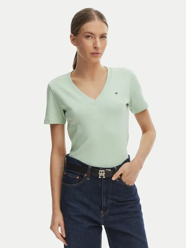 Tommy Hilfiger Tommy Hilfiger T-shirt New Cody WW0WW40584 Zelena Slim Fit