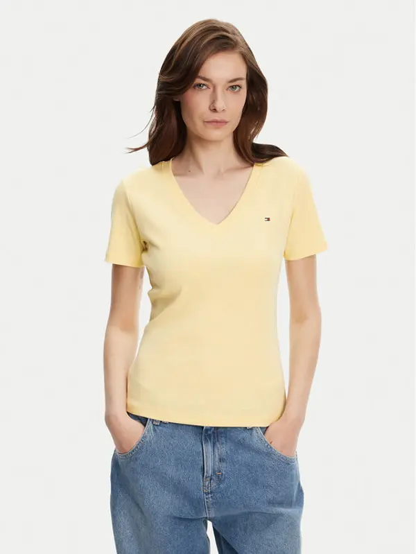 Tommy Hilfiger Tommy Hilfiger T-shirt New Cody WW0WW40584 Žuta Slim Fit