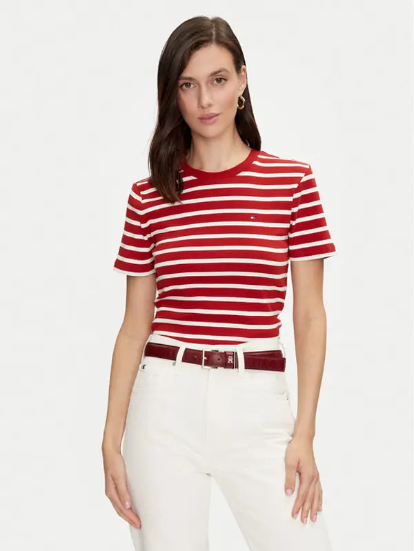 Tommy Hilfiger Tommy Hilfiger T-shirt New Cody WW0WW40587 Crvena Slim Fit