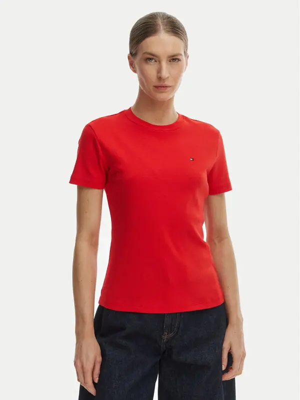 Tommy Hilfiger Tommy Hilfiger T-shirt New Cody WW0WW40587 Narančasta Slim Fit