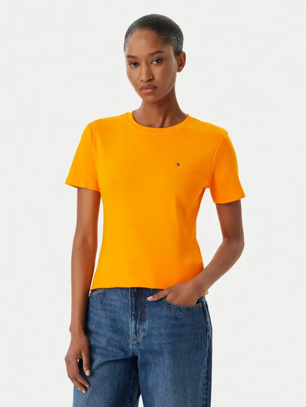 Tommy Hilfiger Tommy Hilfiger T-shirt New Cody WW0WW40587 Narančasta Slim Fit
