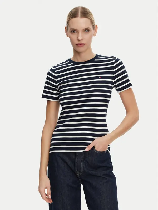 Tommy Hilfiger Tommy Hilfiger T-shirt New Cody WW0WW40587 Tamnoplava Slim Fit