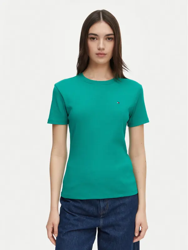 Tommy Hilfiger Tommy Hilfiger T-shirt New Cody WW0WW40587 Zelena Slim Fit