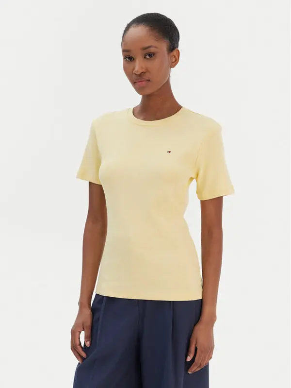 Tommy Hilfiger Tommy Hilfiger T-shirt New Cody WW0WW40587 Žuta Slim Fit