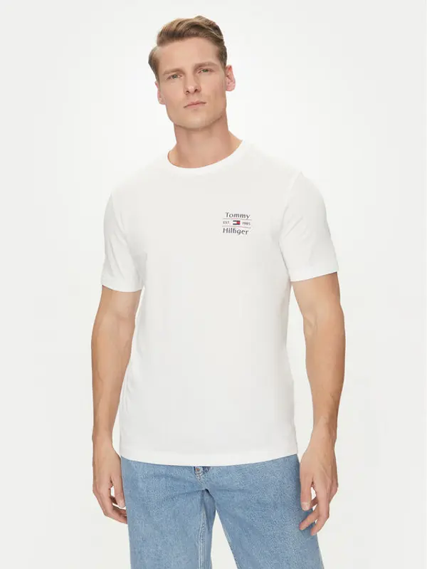 Tommy Hilfiger Tommy Hilfiger T-shirt Stack MW0MW38622 Bijela Regular Fit