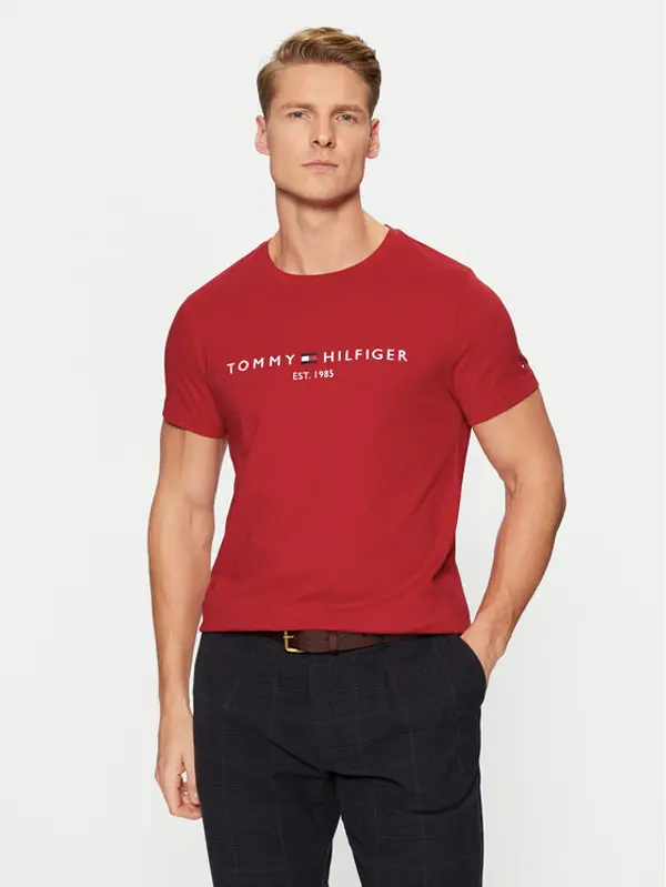 Tommy Hilfiger Tommy Hilfiger T-shirt Tommy Logo MW0MW11797 Crvena Regular Fit