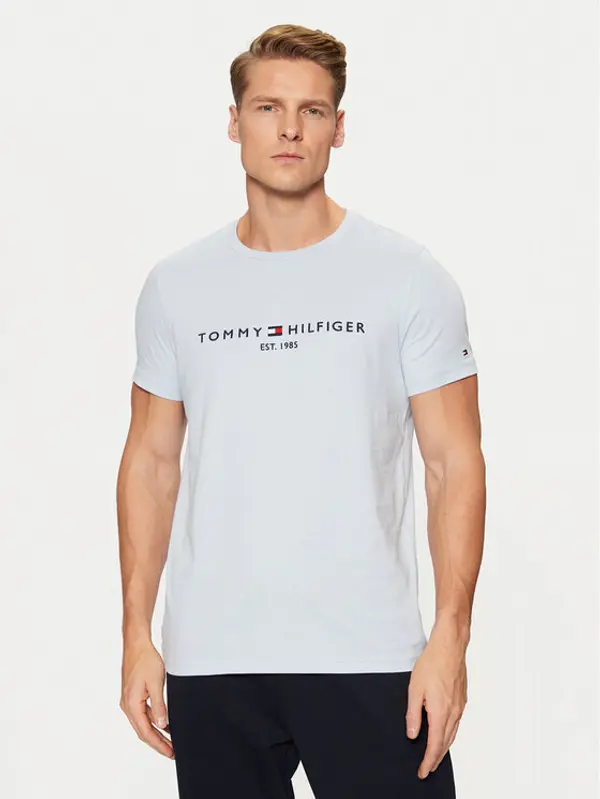 Tommy Hilfiger Tommy Hilfiger T-shirt Tommy Logo MW0MW11797 Svijetloplava Regular Fit