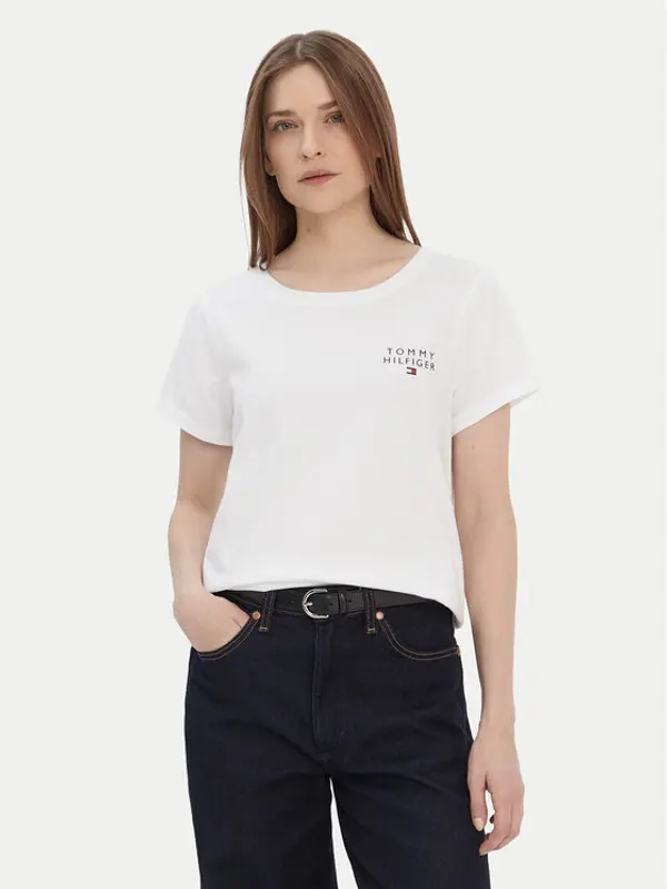 Tommy Hilfiger Tommy Hilfiger T-shirt UW0UW04525 Bijela Relaxed Fit
