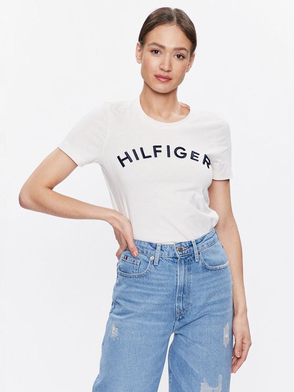 Tommy Hilfiger Tommy Hilfiger T-shirt WW0WW37864 Écru Regular Fit