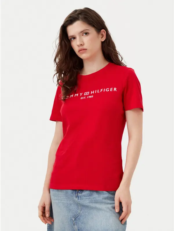 Tommy Hilfiger Tommy Hilfiger T-shirt WW0WW40276 Crvena Regular Fit