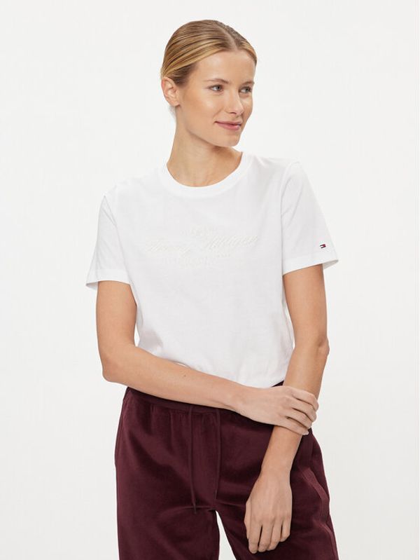 Tommy Hilfiger Tommy Hilfiger T-shirt WW0WW40293 Bijela Regular Fit