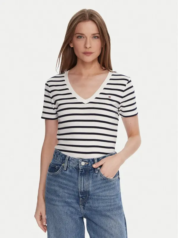 Tommy Hilfiger Tommy Hilfiger T-shirt WW0WW40584 Bijela Regular Fit