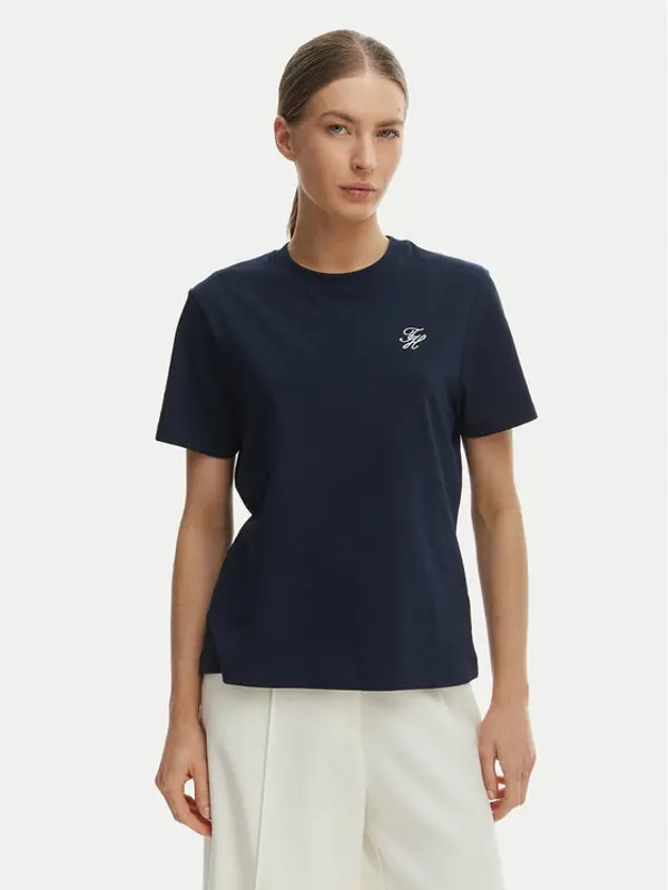 Tommy Hilfiger Tommy Hilfiger T-shirt WW0WW48699 Tamnoplava Regular Fit