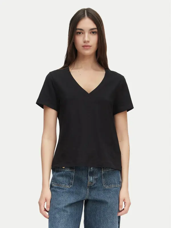 Tommy Hilfiger Tommy Hilfiger T-shirt WW0WW48704 Crna Regular Fit