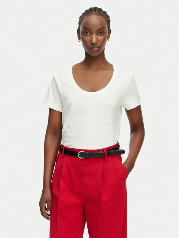 Tommy Hilfiger Tommy Hilfiger T-shirt WW0WW48705 Bijela Regular Fit