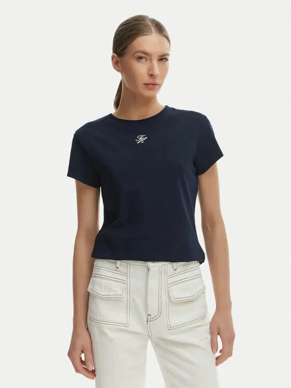 Tommy Hilfiger Tommy Hilfiger T-shirt WW0WW48710 Tamnoplava Slim Fit