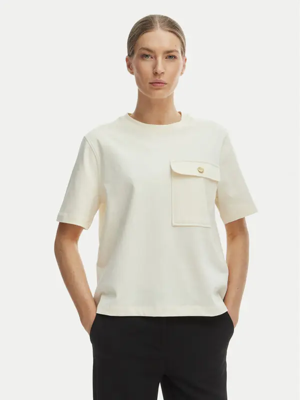 Tommy Hilfiger Tommy Hilfiger T-shirt WW0WW49249 Bež Relaxed Fit