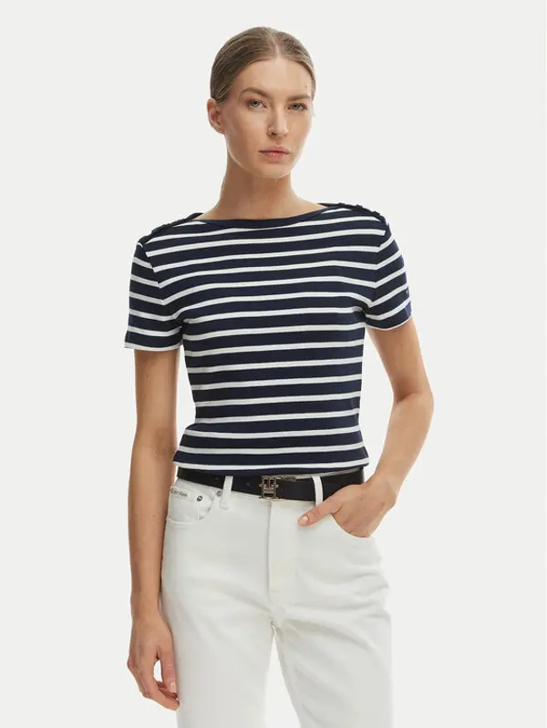 Tommy Hilfiger Tommy Hilfiger T-shirt WW0WW49250 Tamnoplava Slim Fit