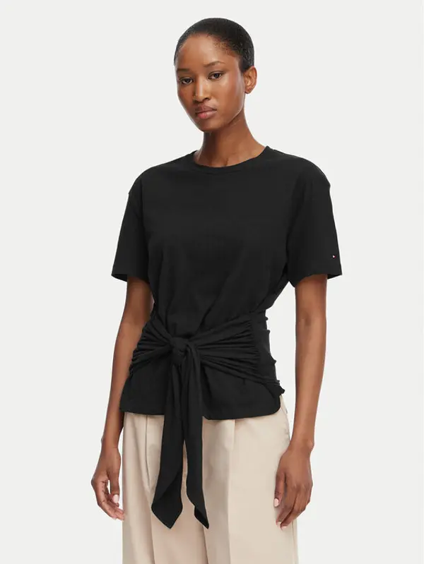 Tommy Hilfiger Tommy Hilfiger T-shirt WW0WW49256 Crna Relaxed Fit