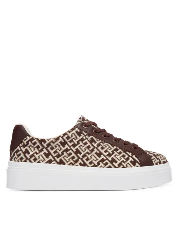 Tommy Hilfiger Tommy Hilfiger Tenisice Chic Platform Monogram FW0FW09398 Smeđa