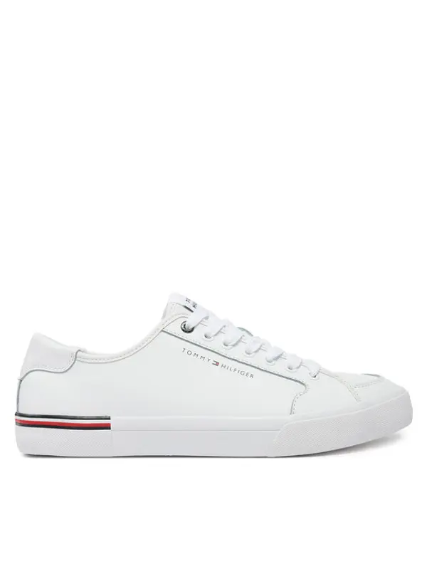 Tommy Hilfiger Tommy Hilfiger Tenisice Core Corporate Vulc Leather FM0FM05399 Bijela