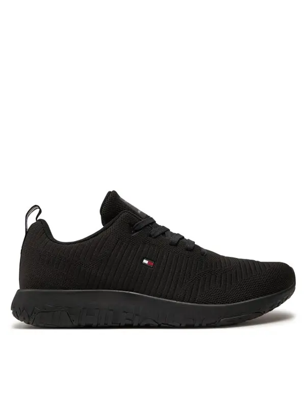 Tommy Hilfiger Tommy Hilfiger Tenisice Corporate Knit Rib Runner FM0FM02838 Crna