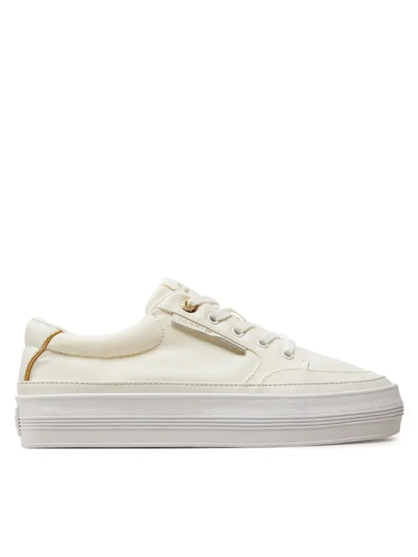 Tommy Hilfiger Tommy Hilfiger Tenisice Essential Vulc Textile Sneaker FW0FW08323 Écru