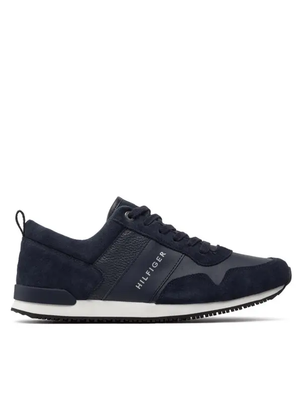 Tommy Hilfiger Tommy Hilfiger Tenisice Iconic Leather Suede Mix Runner FM0FM00924 Tamnoplava
