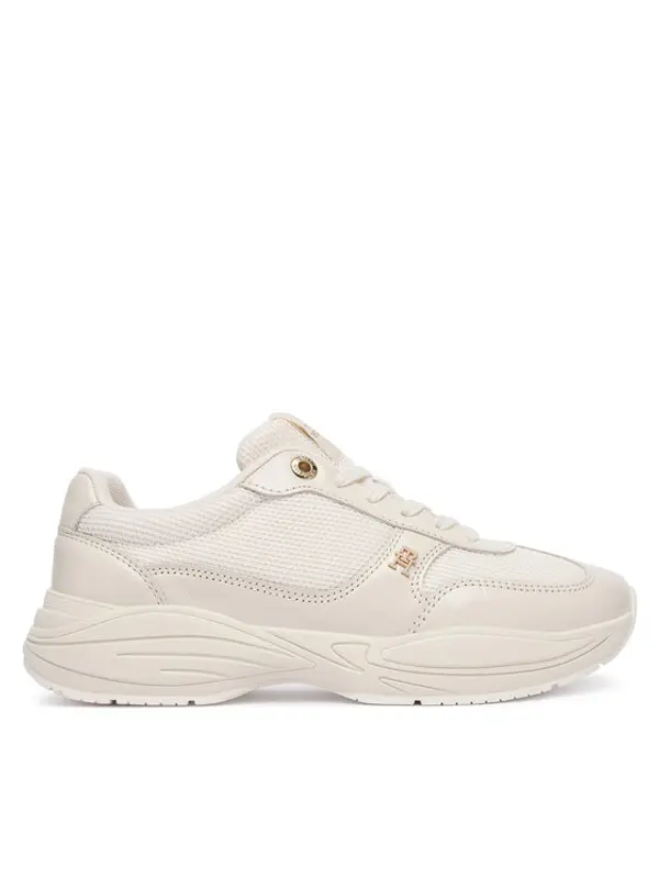 Tommy Hilfiger Tommy Hilfiger Tenisice Modern Runner Shiny Leather FW0FW09413 Bež