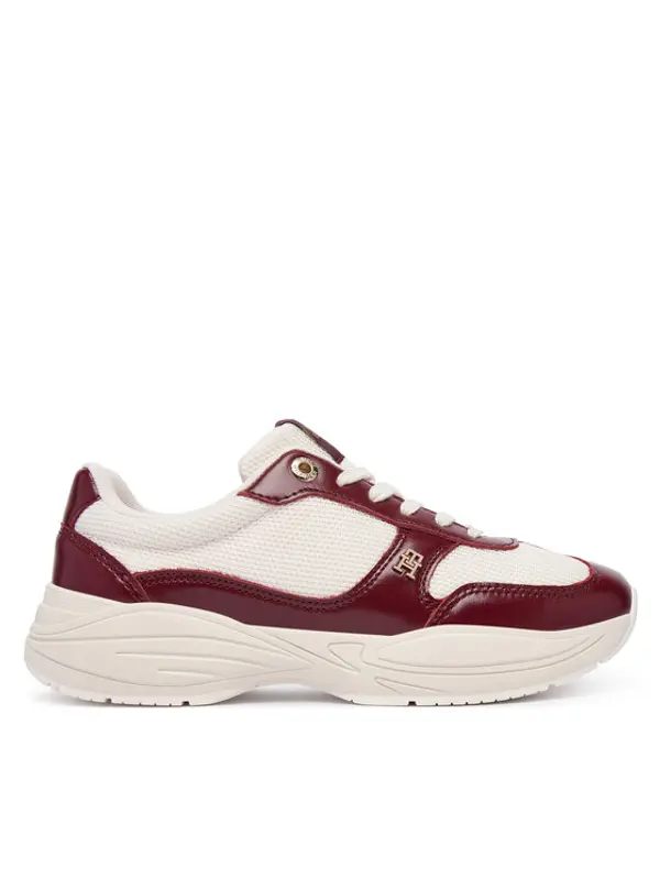 Tommy Hilfiger Tommy Hilfiger Tenisice Modern Runner Shiny Leather FW0FW09413 Tamnocrvena