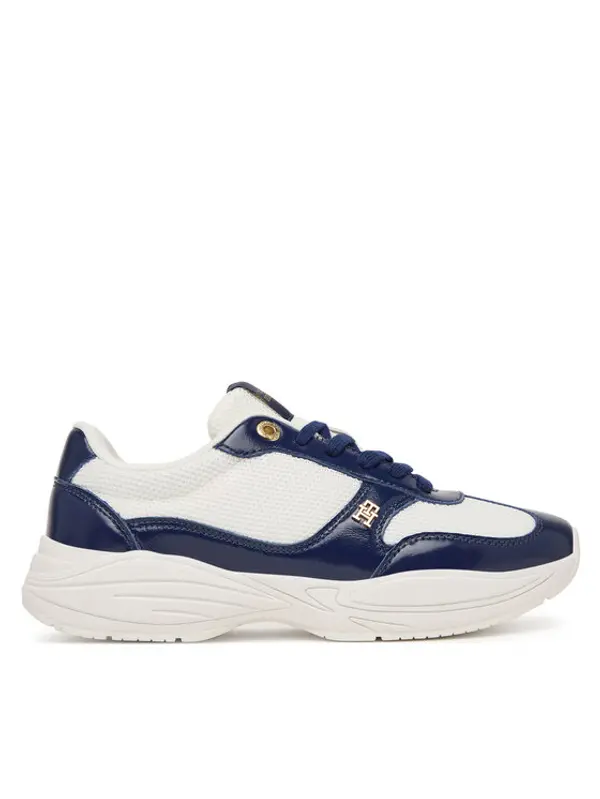 Tommy Hilfiger Tommy Hilfiger Tenisice Modern Runner Shiny Leather FW0FW09413 Tamnoplava