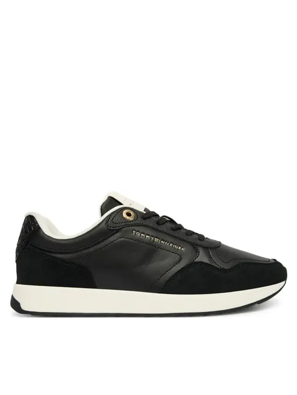 Tommy Hilfiger Tommy Hilfiger Tenisice Monogram Mix Material Runner FW0FW09267 Crna