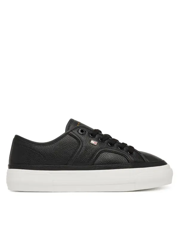 Tommy Hilfiger Tommy Hilfiger Tenisice Platform Vulc Piping Ltr FW0FW09393 Crna