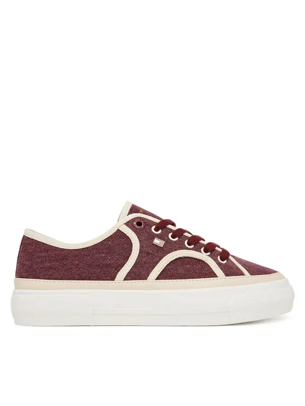 Tommy Hilfiger Tommy Hilfiger Tenisice Platform Vulc Sneaker Piping FW0FW09394 Tamnocrvena