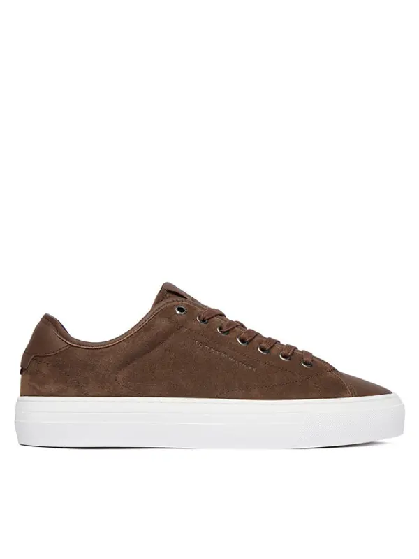 Tommy Hilfiger Tommy Hilfiger Tenisice Premium Dress Leather Mix FM0FM05842 Smeđa