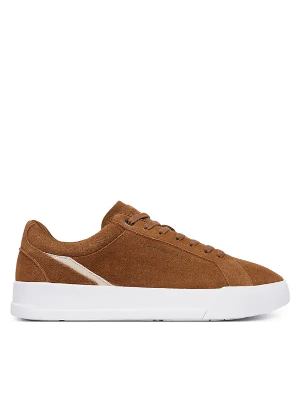Tommy Hilfiger Tommy Hilfiger Tenisice Th Court Premium Suede FM0FM05880 Smeđa