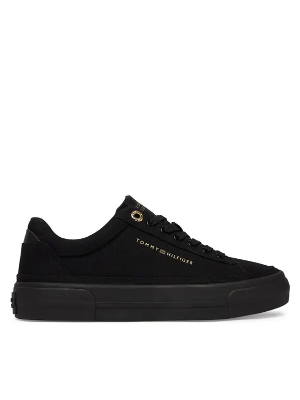 Tommy Hilfiger Tommy Hilfiger Tenisice Th Foxing Platform Canvas FW0FW09480 Crna
