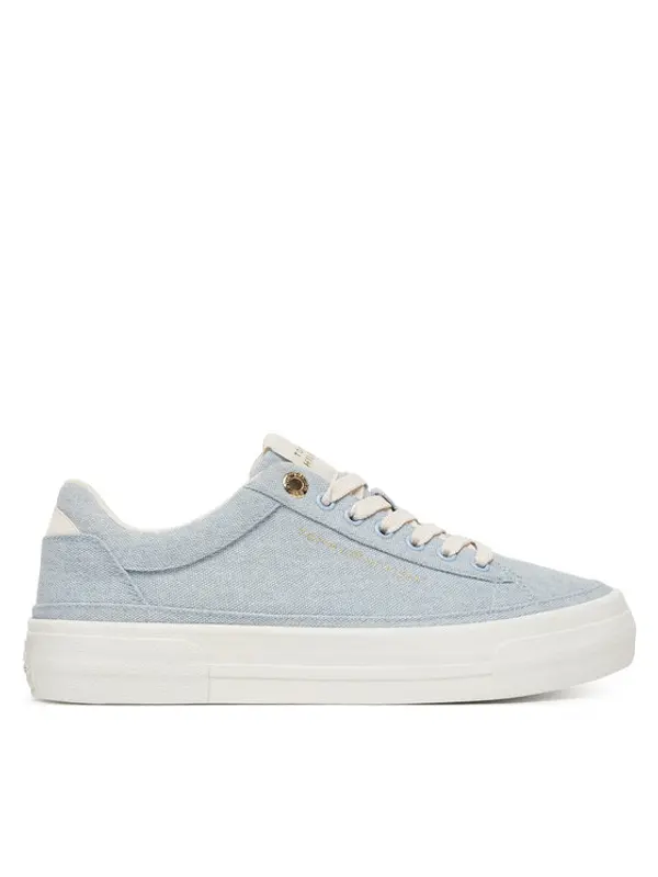 Tommy Hilfiger Tommy Hilfiger Tenisice Th Foxing Platform Washed Canvas FW0FW09172 Svijetloplava