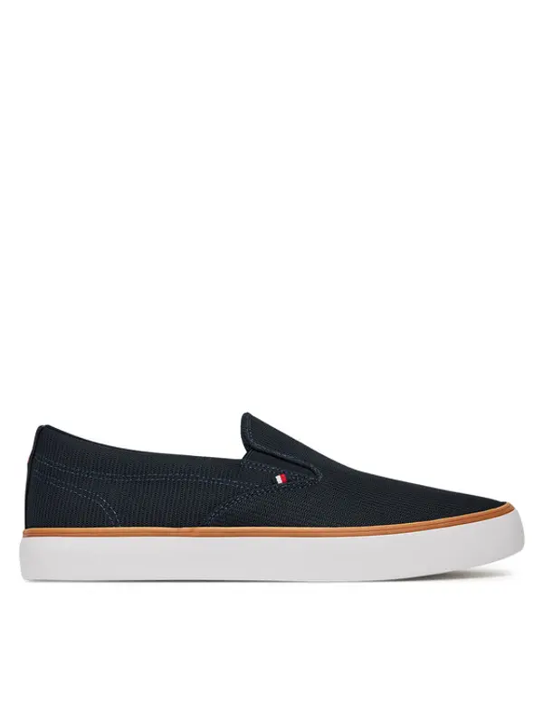 Tommy Hilfiger Tommy Hilfiger Tenisice Th Hi Vulc Core Low Ii Slipon FM0FM05514 Tamnoplava