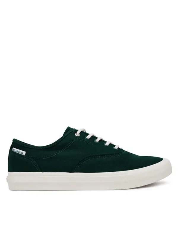 Tommy Hilfiger Tommy Hilfiger Tenisice Th Hi Vulc Low Oxford Twill FM0FM05400 Zelena