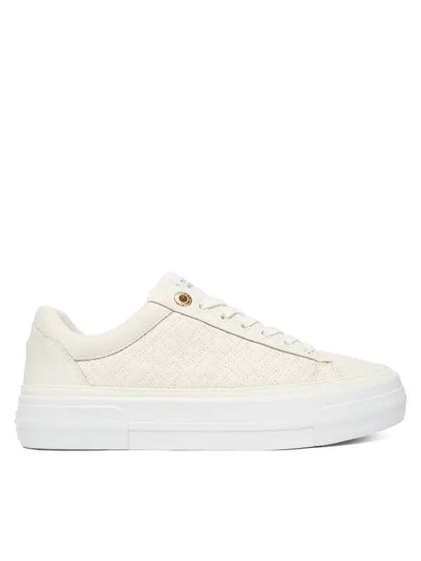 Tommy Hilfiger Tommy Hilfiger Tenisice Th Platform Sneaker Quilted FW0FW09265 Écru
