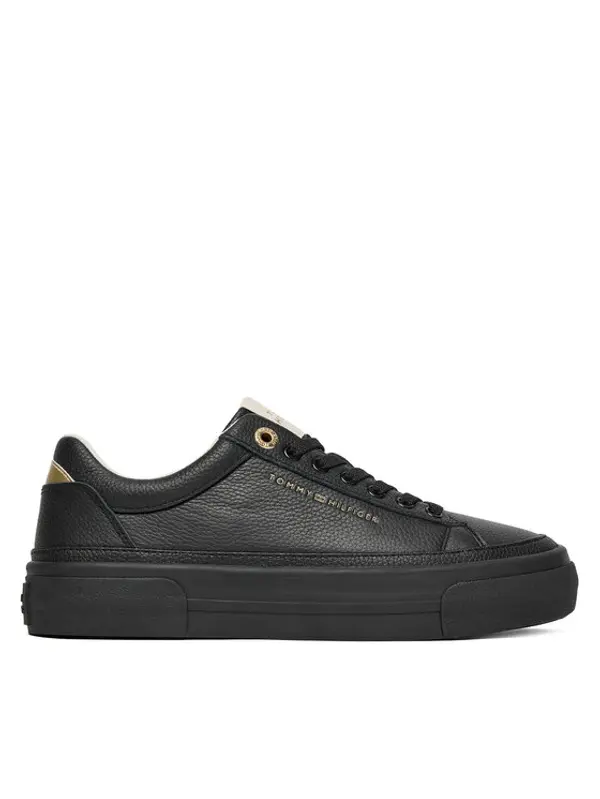 Tommy Hilfiger Tommy Hilfiger Tenisice Th Platform Sneaker Tumbled Ltr FW0FW09018 Crna