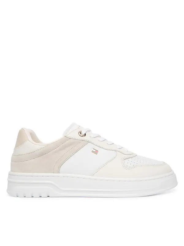 Tommy Hilfiger Tommy Hilfiger Tenisice Th Sporty Cupsole Tumbled Ltr FW0FW09024 Écru