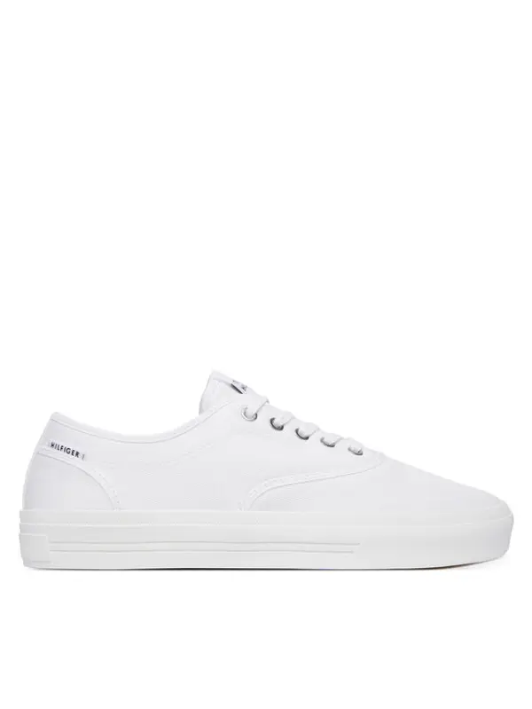 Tommy Hilfiger Tommy Hilfiger Tenisice Th Vulc Cup Long Lace Canvas FM0FM05874 Bijela