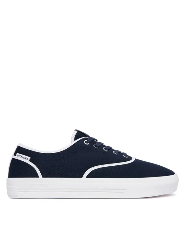 Tommy Hilfiger Tommy Hilfiger Tenisice Th Vulc Cup Long Lace Canvas FM0FM05874 Tamnoplava