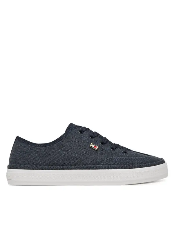Tommy Hilfiger Tommy Hilfiger Tenisice Washed Canvas Vulc Sneaker FW0FW08894 Tamnoplava